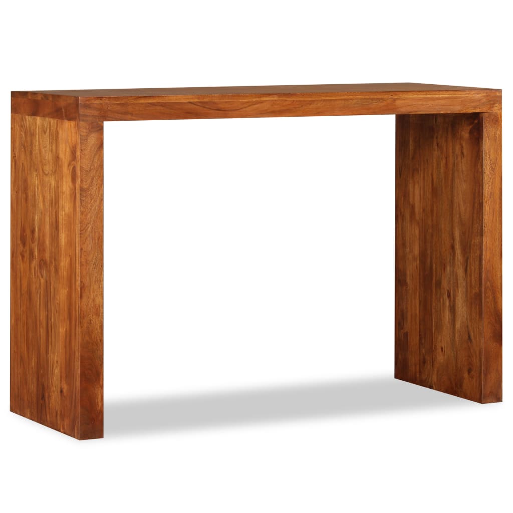 vidaXL Table console Bois massif avec finition en Sesham 110x40x76 cm