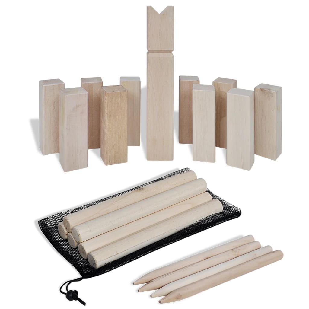 Kit de jeu Kubb en bois