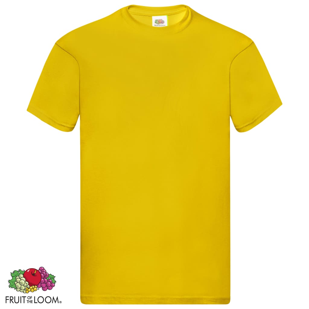 Fruit of the Loom T-shirts originaux 5 pcs Jaune S Coton