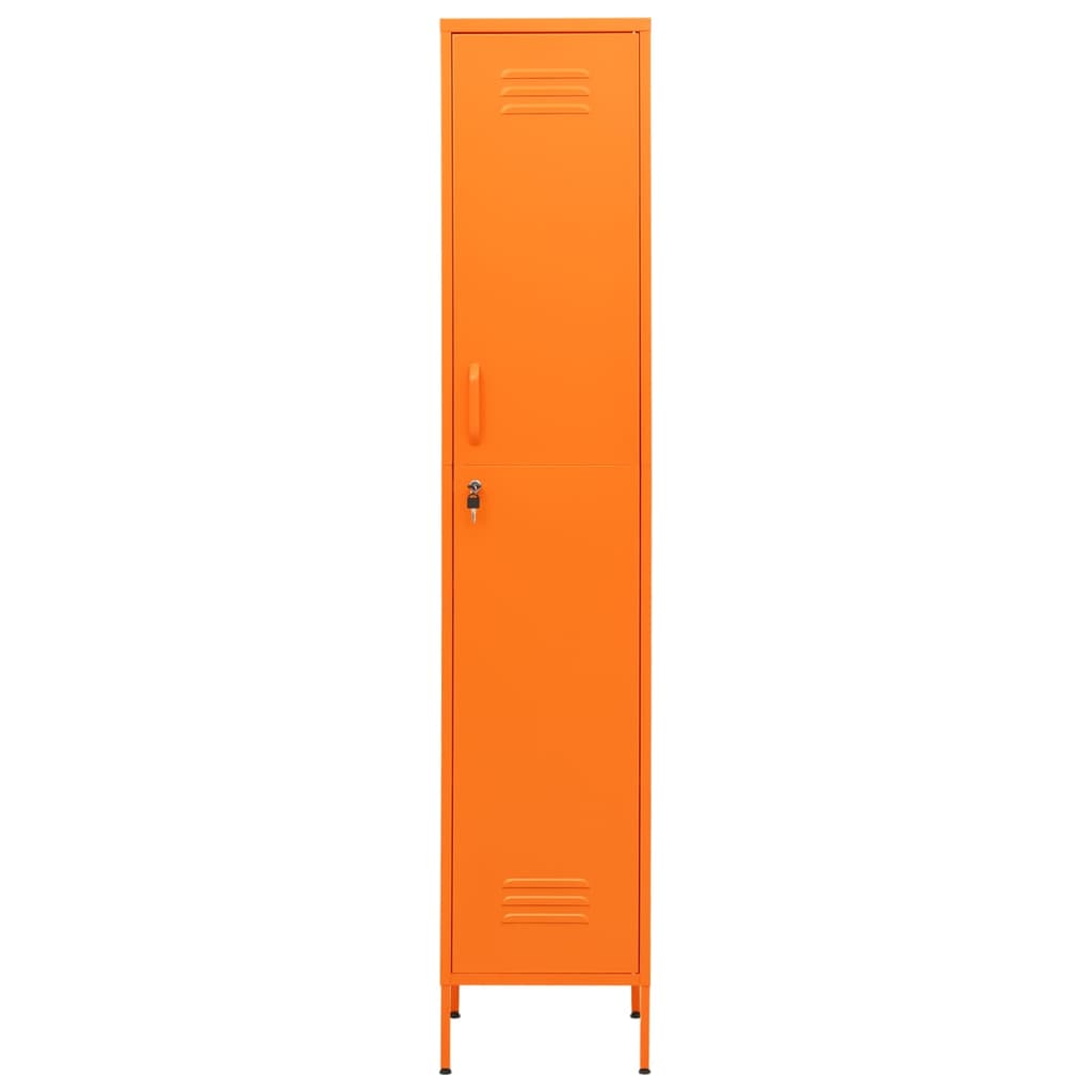 vidaXL Armoire à casiers Orange 35x46x180 cm Acier