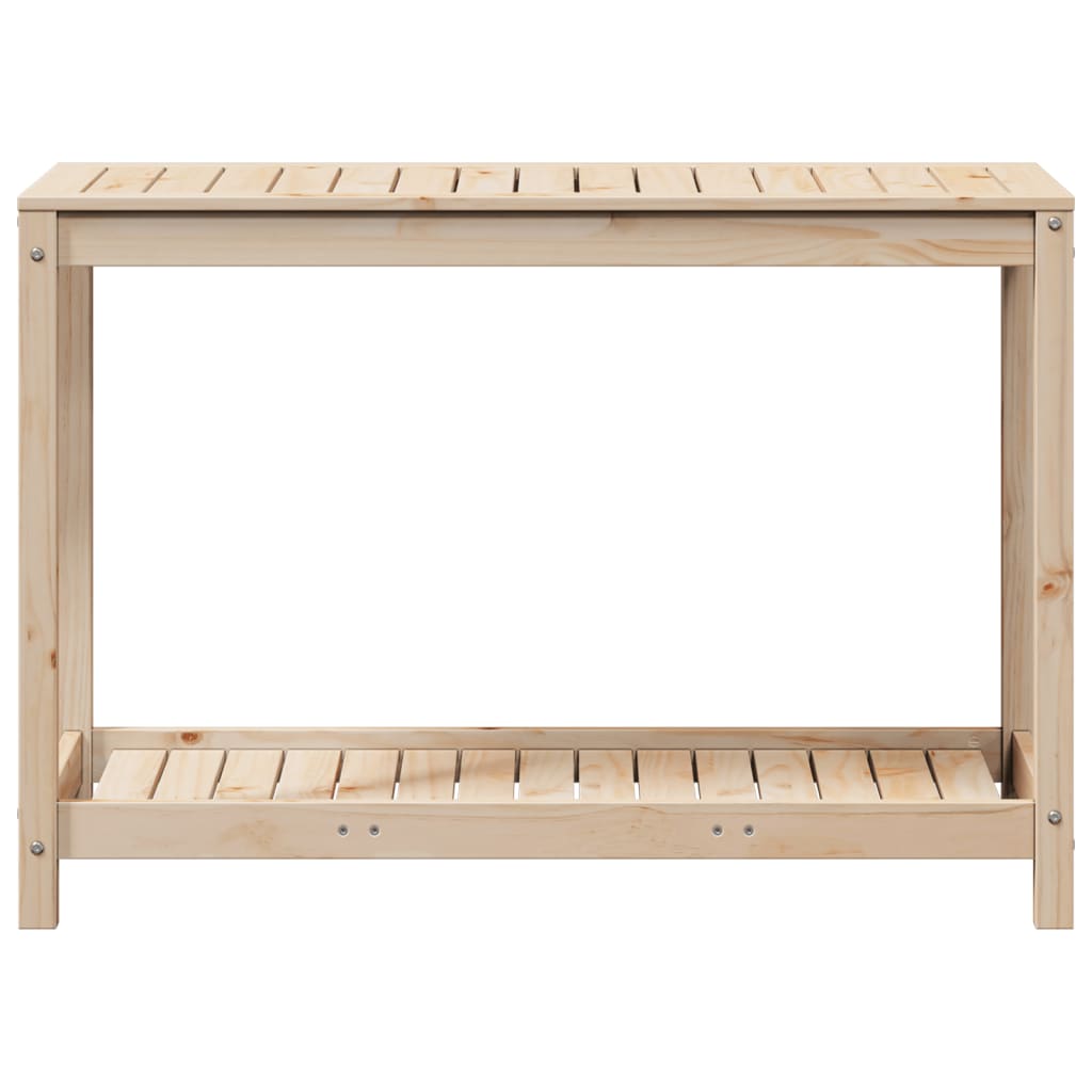 vidaXL Table de rempotage avec étagère 108x50x75 cm bois massif de pin