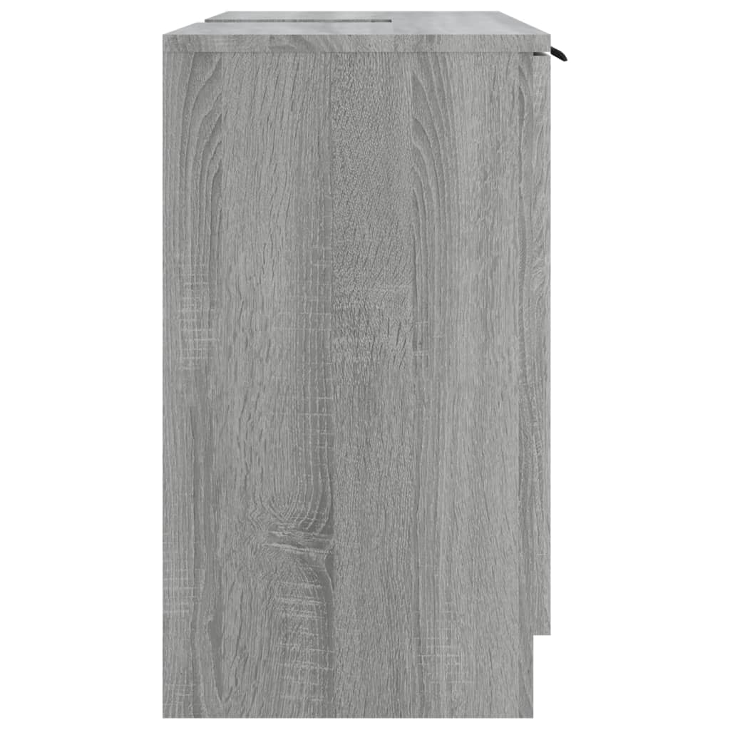 vidaXL Armoire de bain Sonoma gris 64,5x33,5x59 cm Bois d'ingénierie