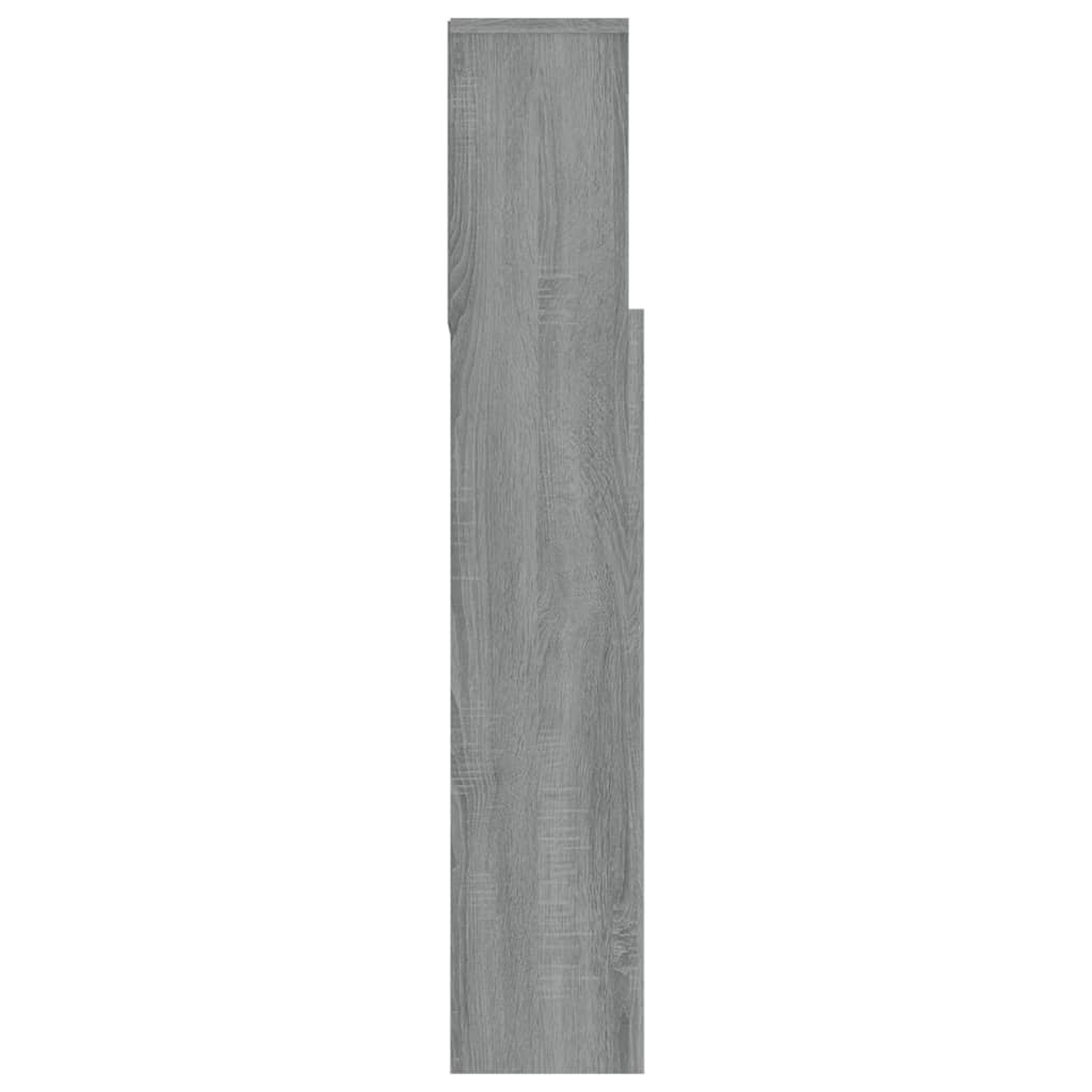 vidaXL Armoire de tête de lit Sonoma gris 180x19x103,5 cm