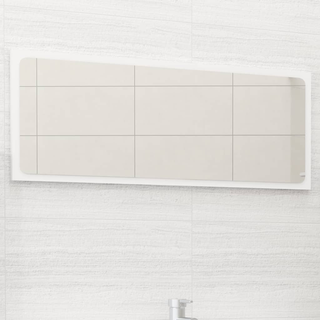 vidaXL Miroir de salle de bain Blanc 90x1,5x37 cm Aggloméré