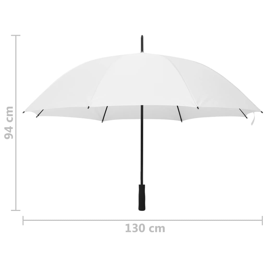 vidaXL Parapluie Blanc 130 cm