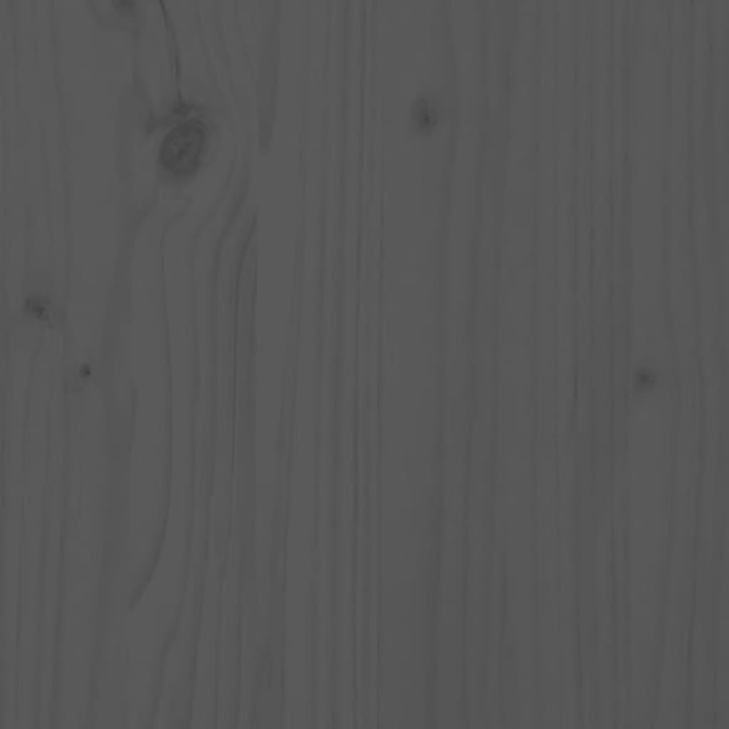 vidaXL Lit coulissant Gris Bois de pin solide 2x(80x200) cm