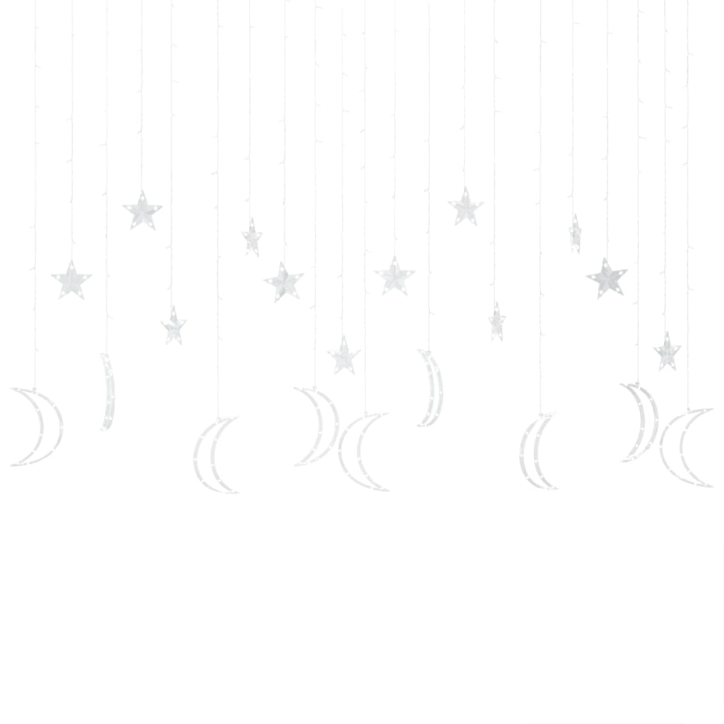 vidaXL Guirlande lumineuse étoile et lune avec télécommande 345 LED