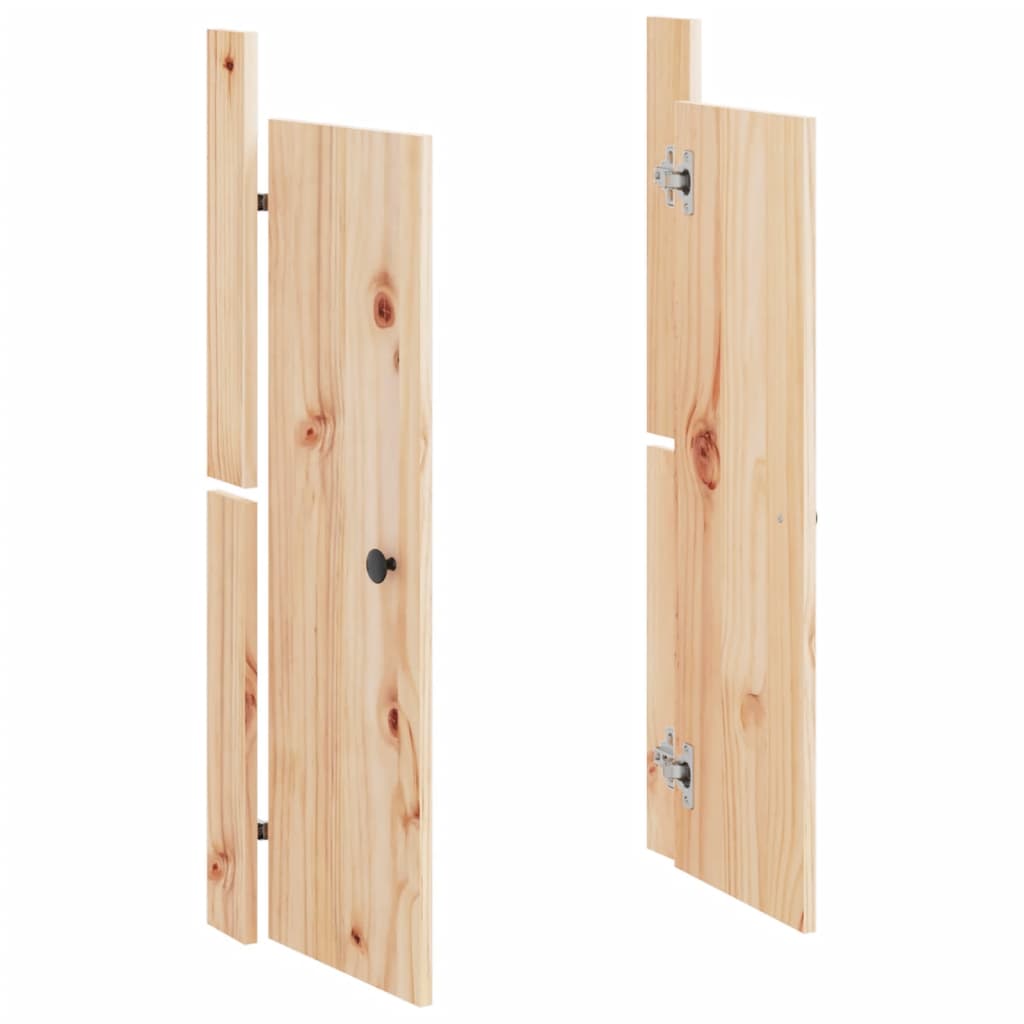 vidaXL Portes de cuisine d'extérieur 2pcs 50x9x82cm bois de pin massif