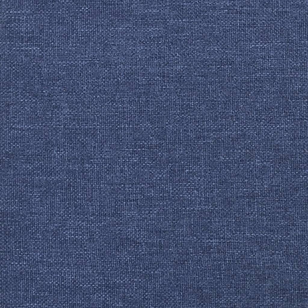 vidaXL Sommier à lattes de lit avec matelas bleu 120x190 cm tissu