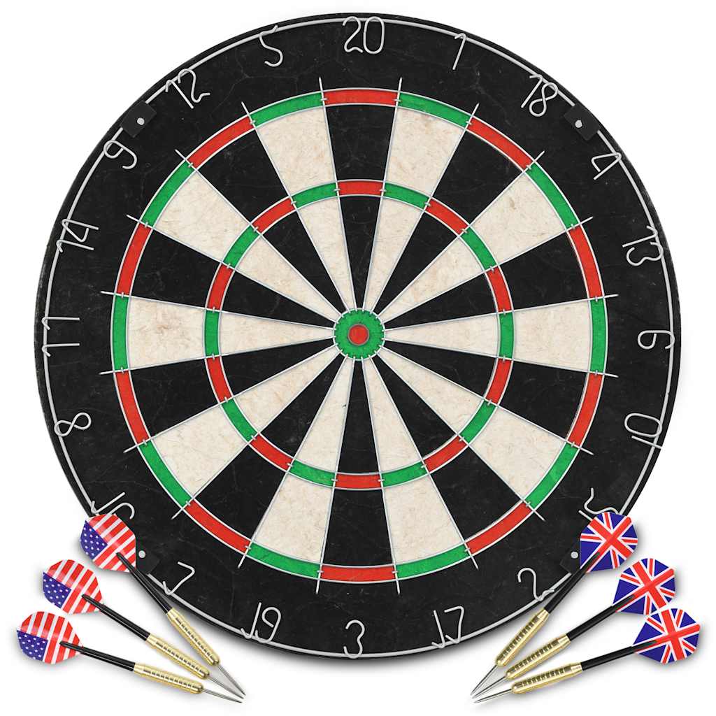 Jeu De Cibles Magnétiques 15 Pouces Double Face Avec Fléchettes Et Support Mural