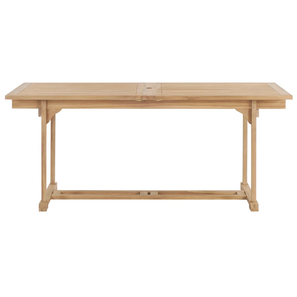 vidaXL Table extensible de jardin 180-280x100x75 cm Teck solide