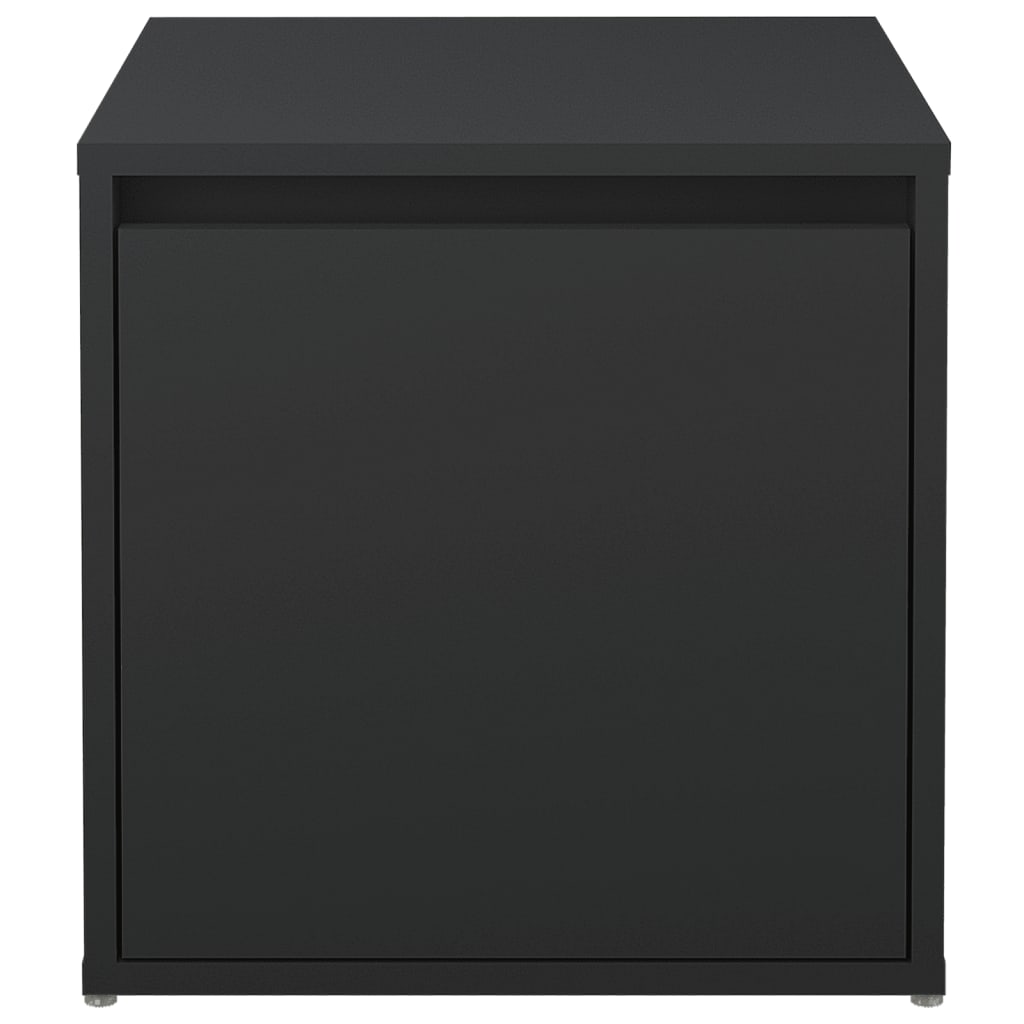 VidaXL Tiroir boîte noir 40,5x40x40 cm bois d'ingénierie