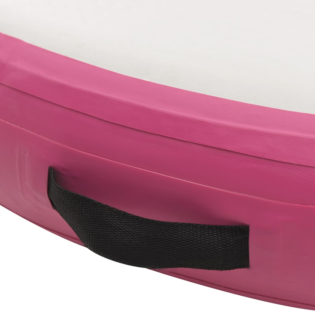 vidaXL Tapis gonflable de gymnastique avec pompe 100x100x20cm PVC Rose