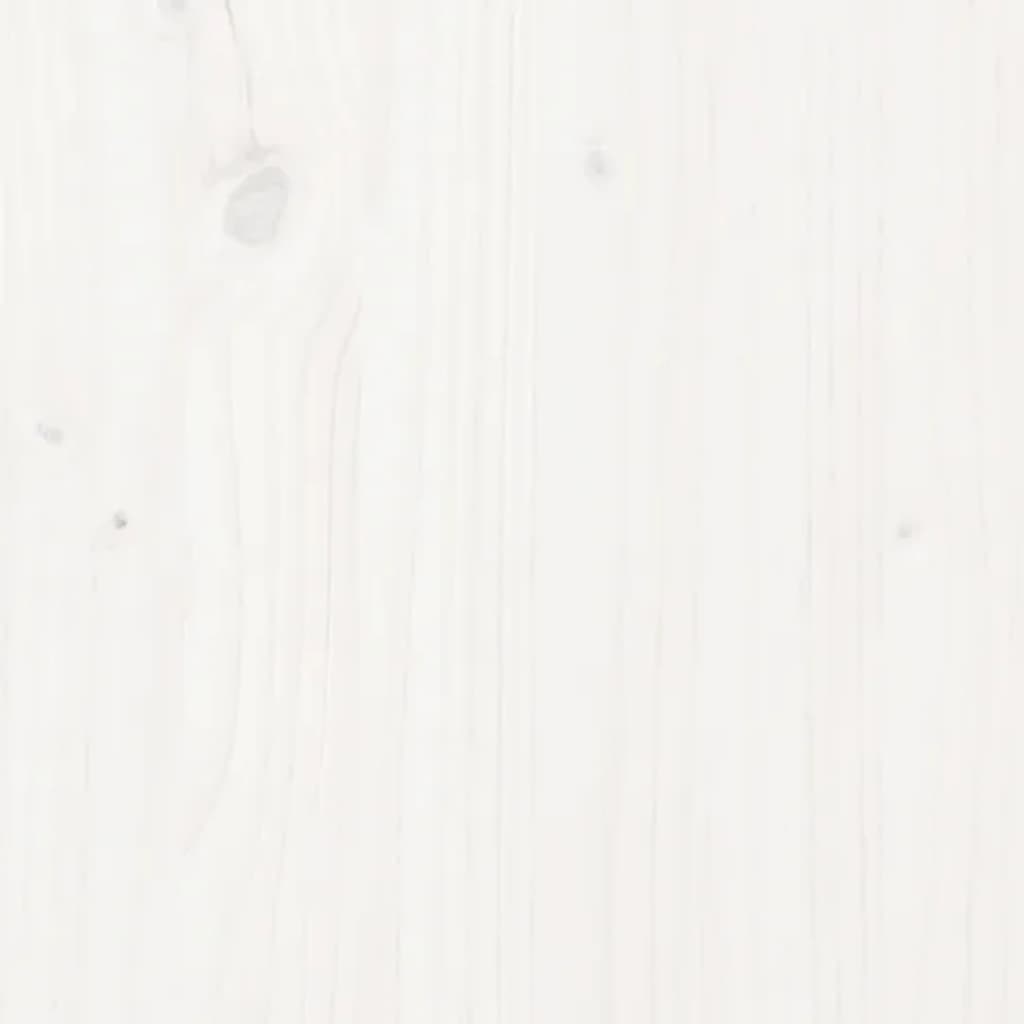 vidaXL Support de moniteur Blanc (52-101)x22x14 cm Bois de pin solide
