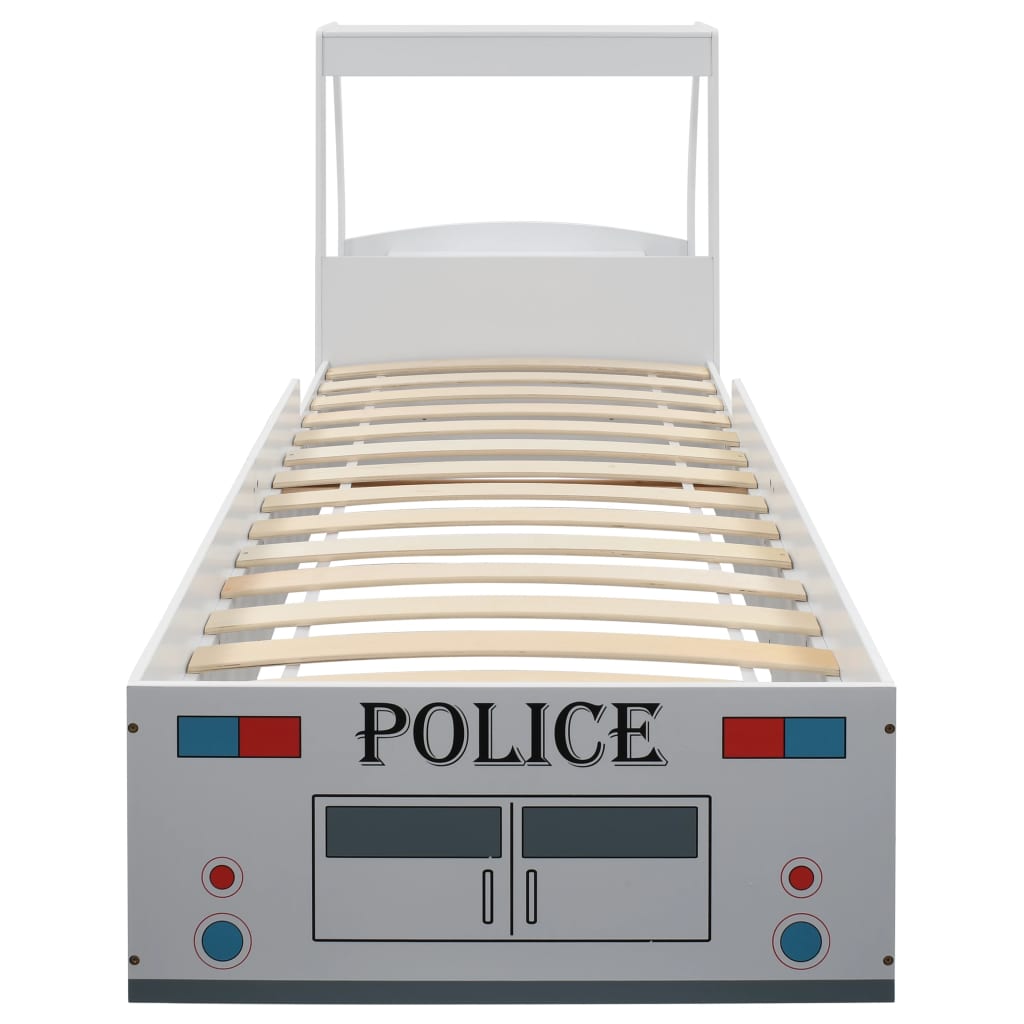 vidaXL Lit voiture de police avec matelas pour enfants 90x200cm 7 Zone