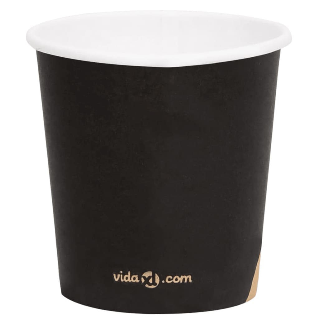 vidaXL Tasses à café en papier 120 ml 250 pcs Noir