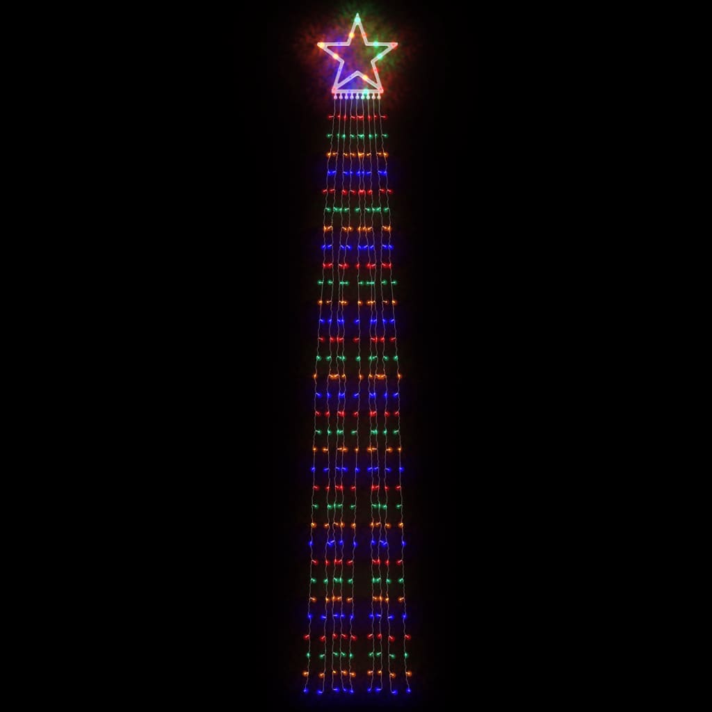 vidaXL Guirlande de sapin de Noël 320 LED colorées 375 cm