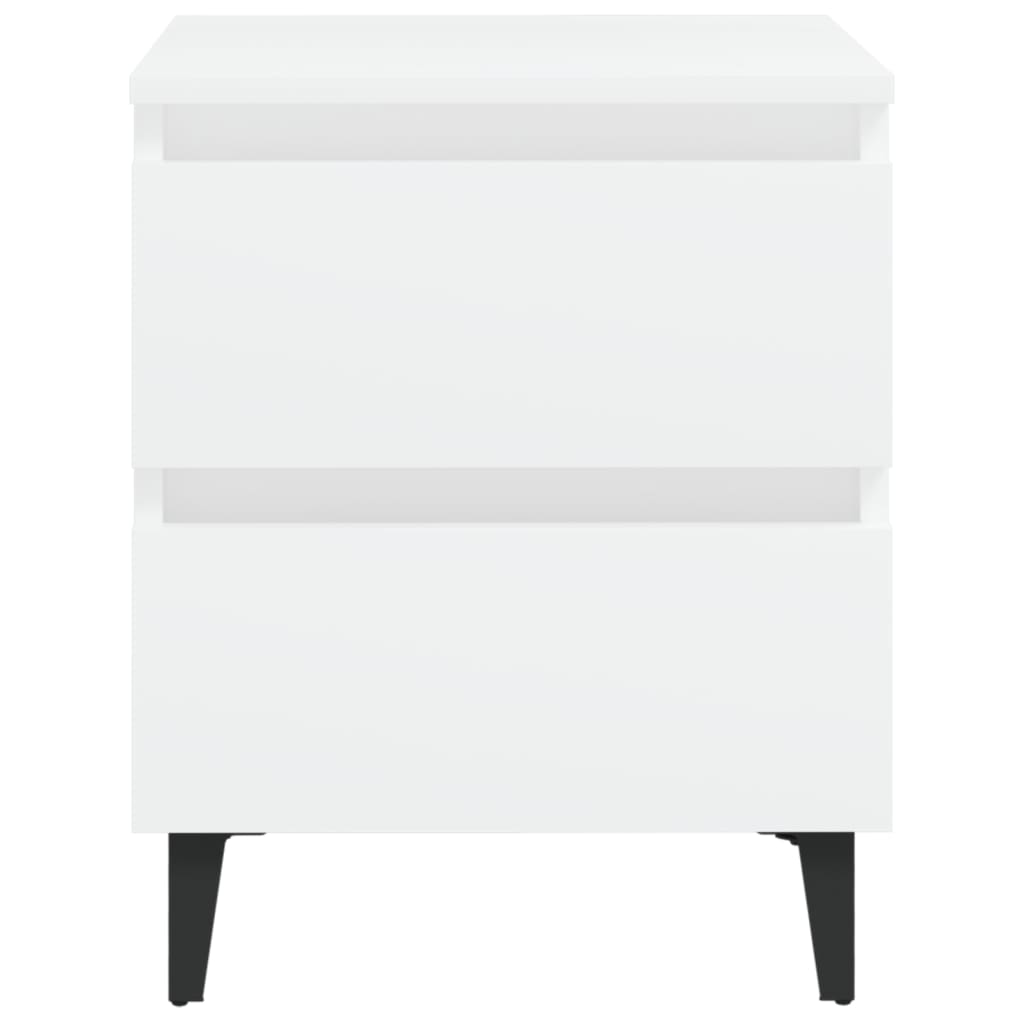 vidaXL Tables de chevet 2 pcs blanc 40x35x50 cm bois d'ingénierie