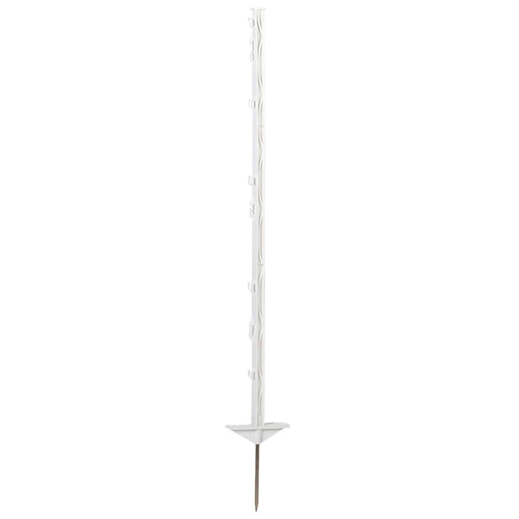 Kerbl Poteau de clôture électrique Classic 25pcs Plastique 105cm Blanc