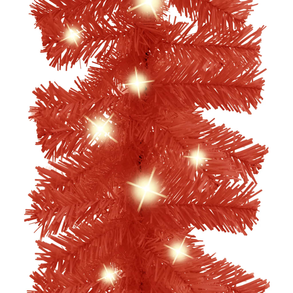 vidaXL Guirlande de Noël avec lumières LED 5 m Rouge