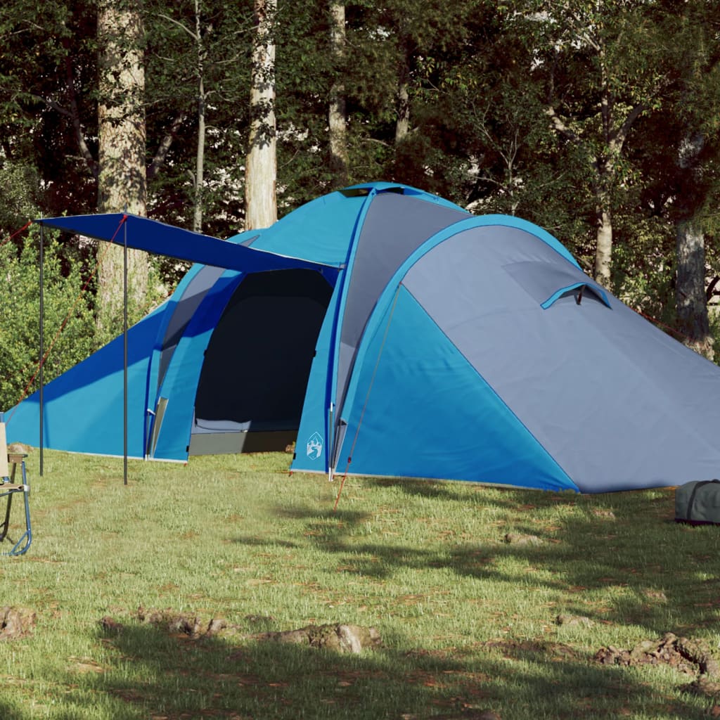 vidaXL Tente de camping 6 personnes bleu imperméable