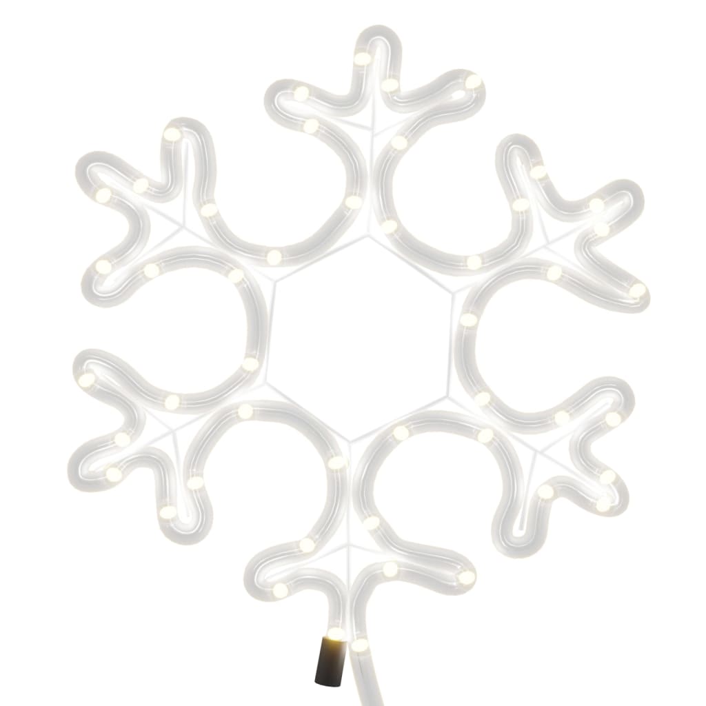 vidaXL Figure de flocon de neige de Noël avec 48 LED Blanc chaud