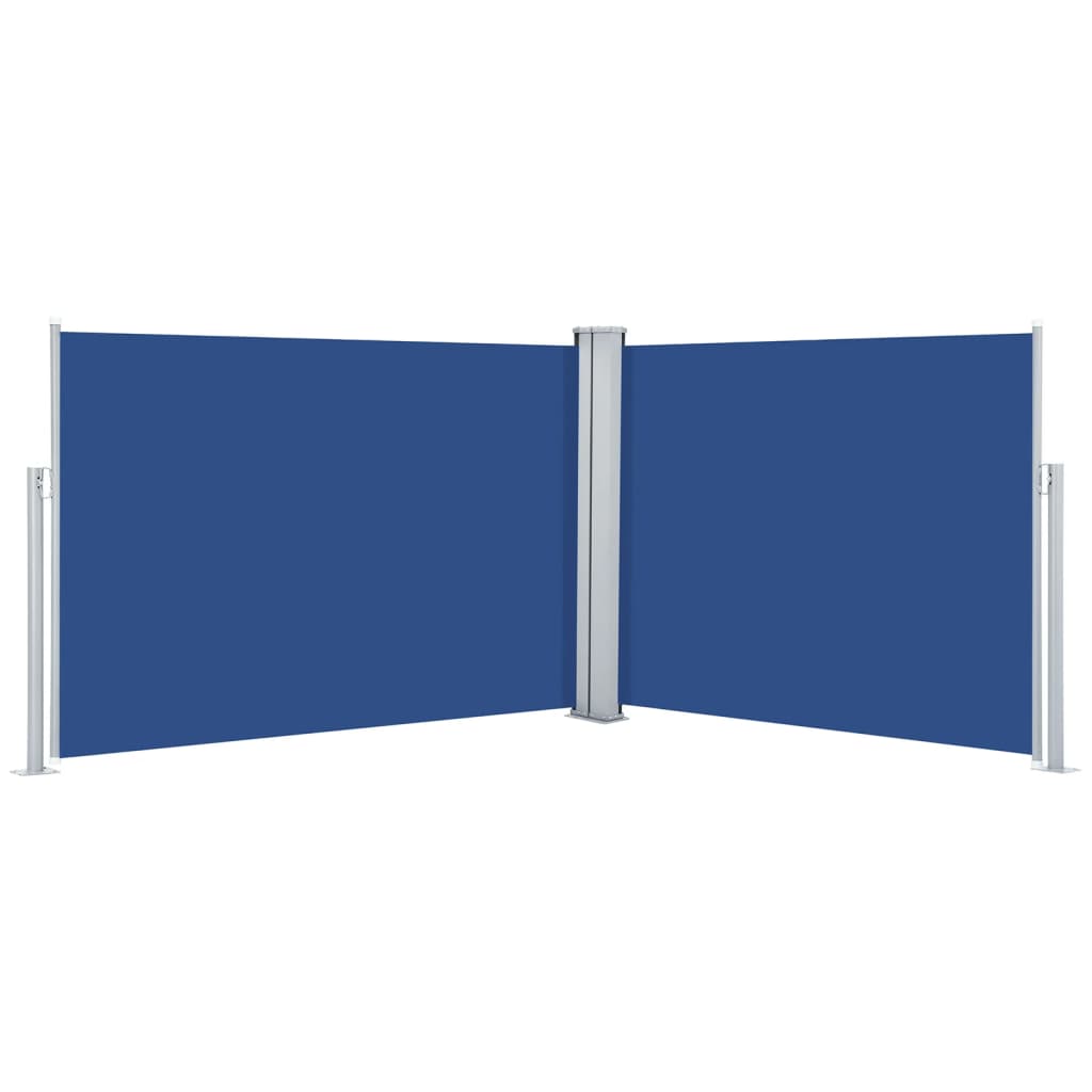 vidaXL Auvent latéral rétractable Bleu 100 x 1000 cm
