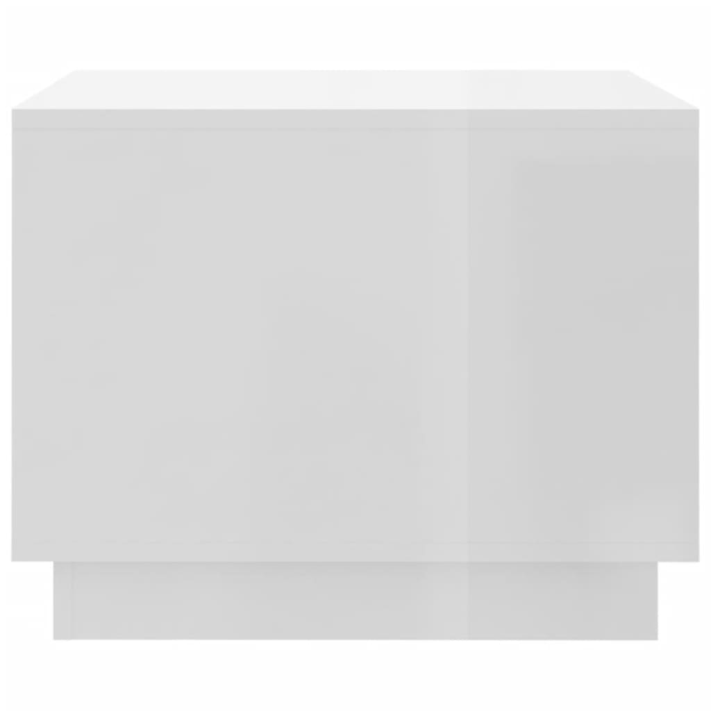 vidaXL Table basse Blanc brillant 55x55x43 cm Aggloméré