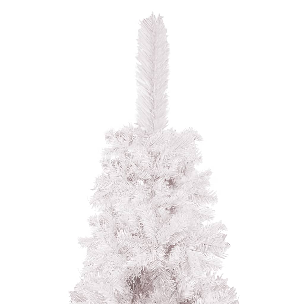 vidaXL Sapin de Noël étroit Blanc 150 cm