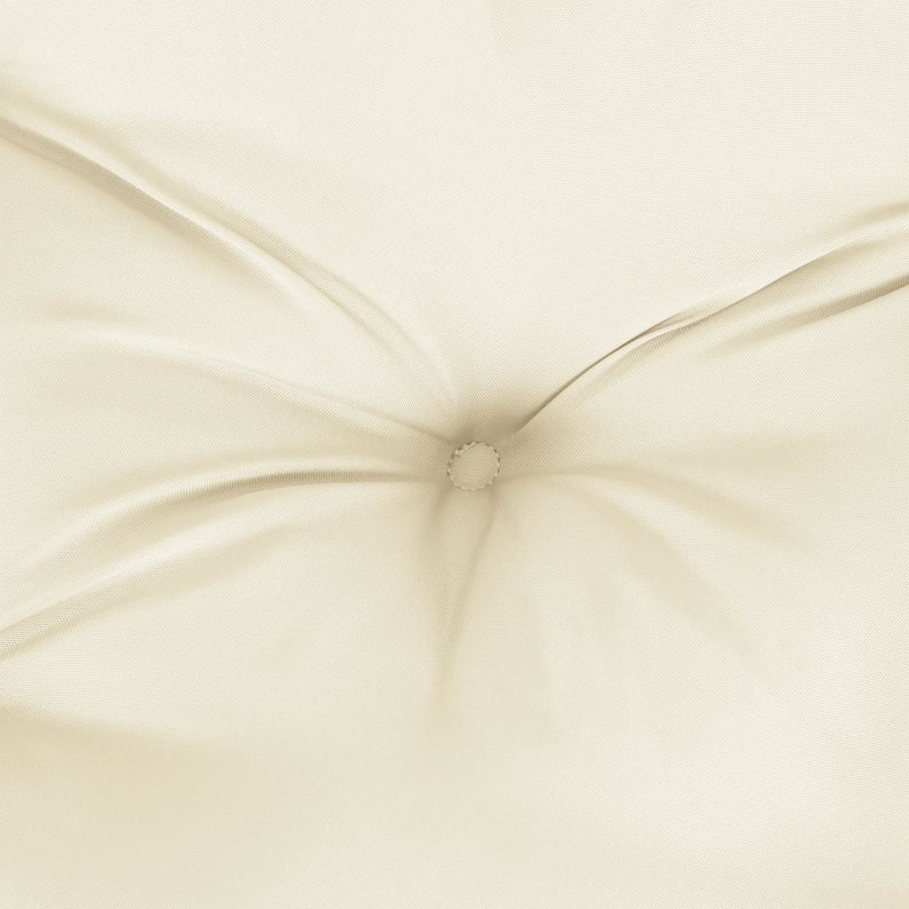 vidaXL Coussins de chaise 2 pcs Blanc crème 40x40x7 cm Tissu