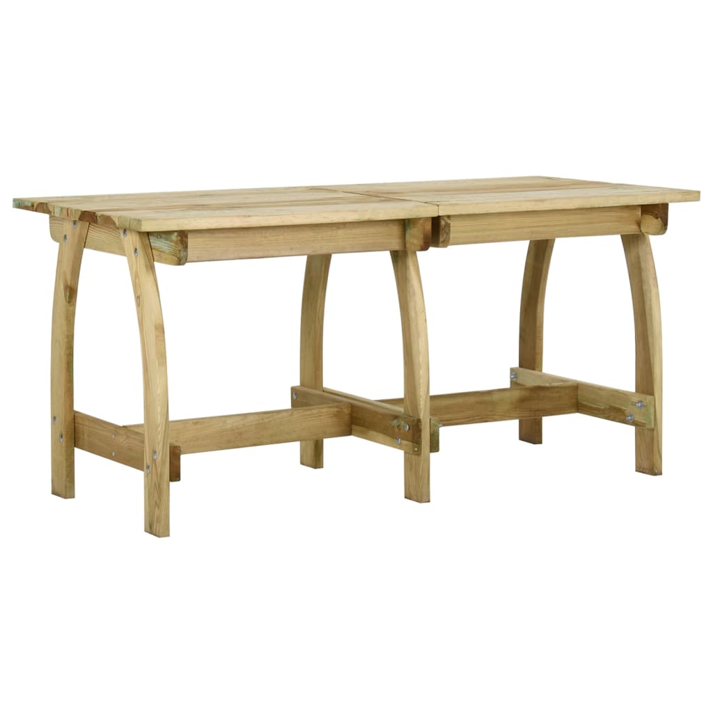 vidaXL Table de jardin 160x74x75 cm Bois de pin imprégné