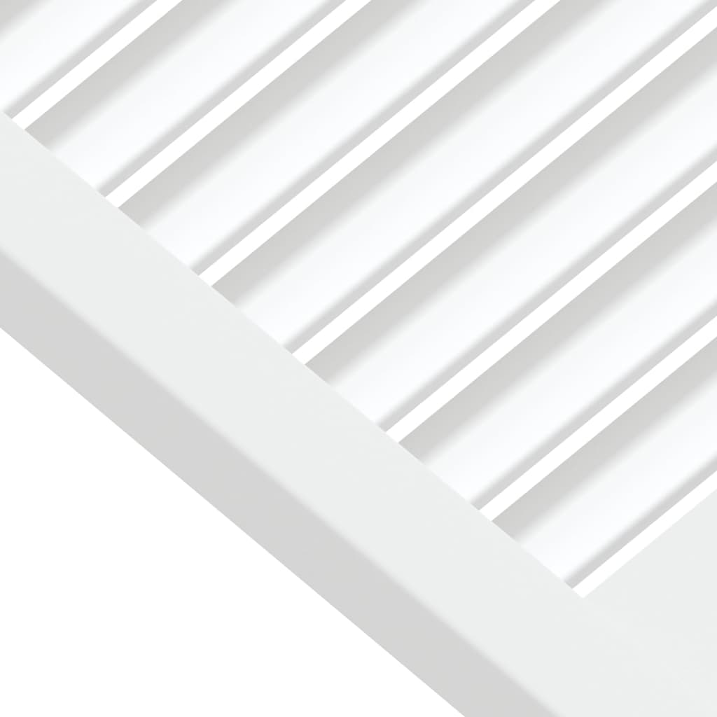 vidaXL Portes d'armoire à persiennes 2pcs blanc 61,5x39,4cm pin massif