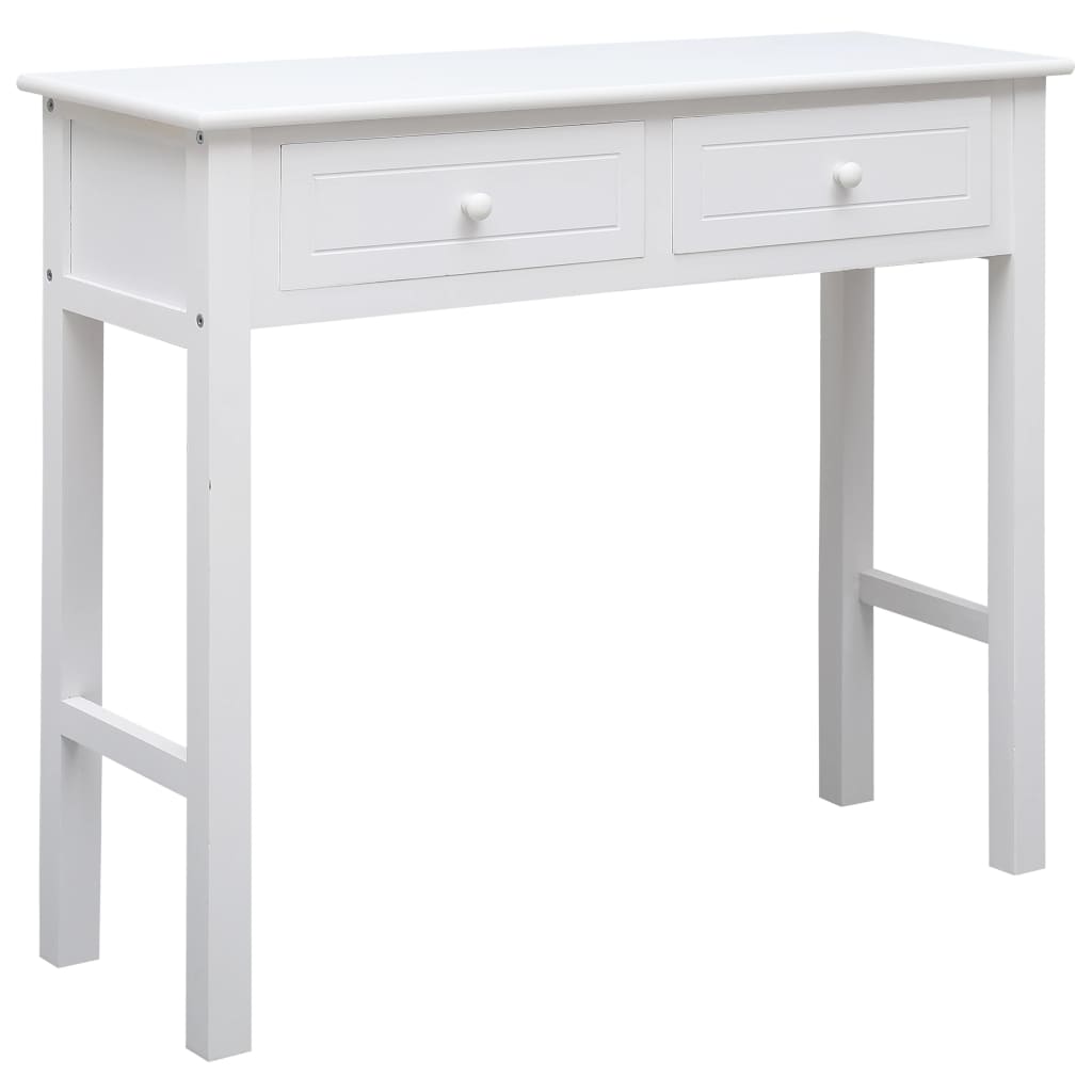 vidaXL Table console Blanc 90 x 30 x 77 cm Bois