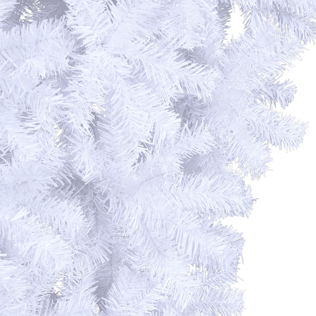 vidaXL Sapin de Noël artificiel renversé avec support Blanc 210 cm