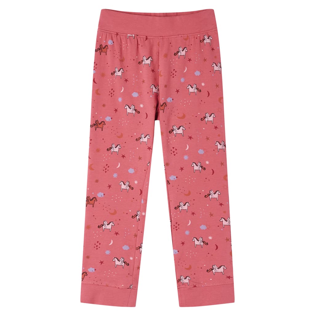Pyjamas enfants à manches longues rose ancien 92