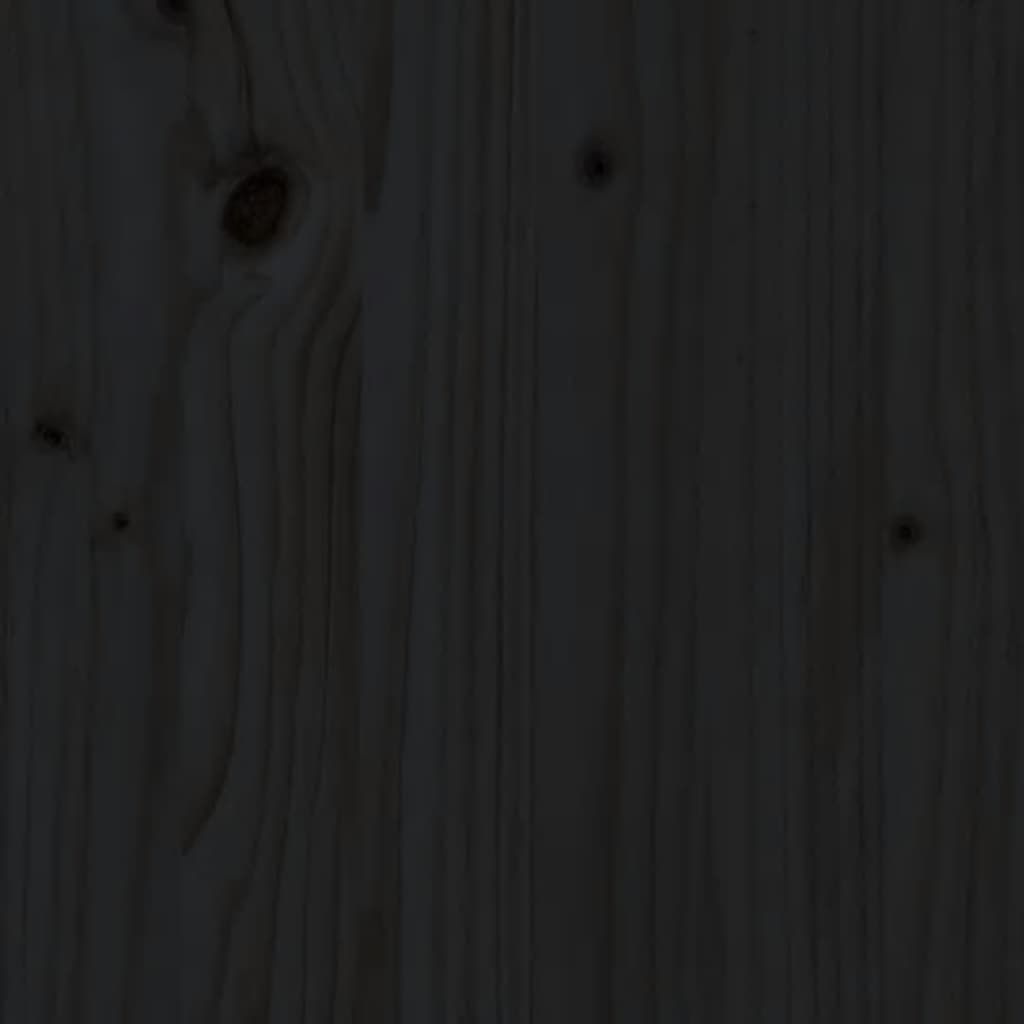 vidaXL Lit coulissant Noir 2x(80x200) cm Bois de pin massif