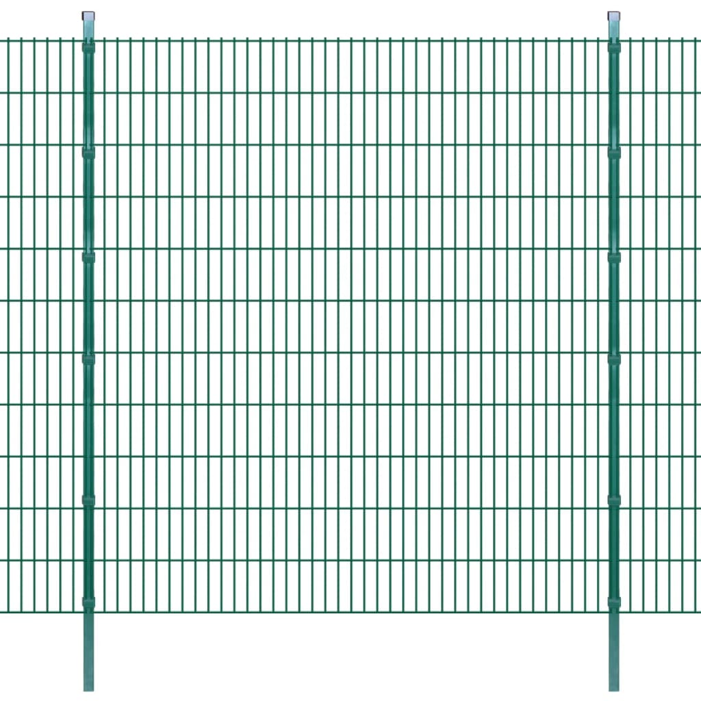 vidaXL Panneaux et poteaux de clôture 2D pour jardin 2008x2230 mm 4 m