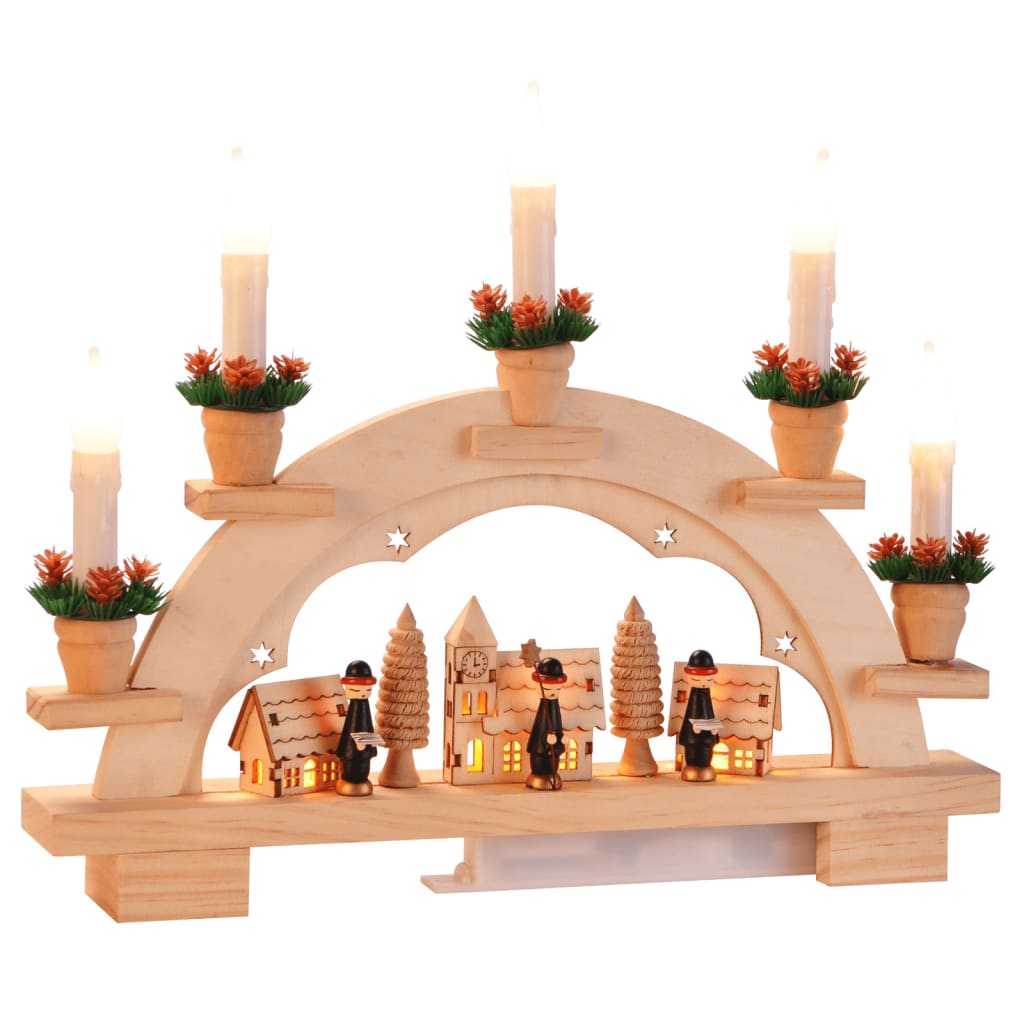 HI Arche de Noël ornementale avec lumière de bienvenue