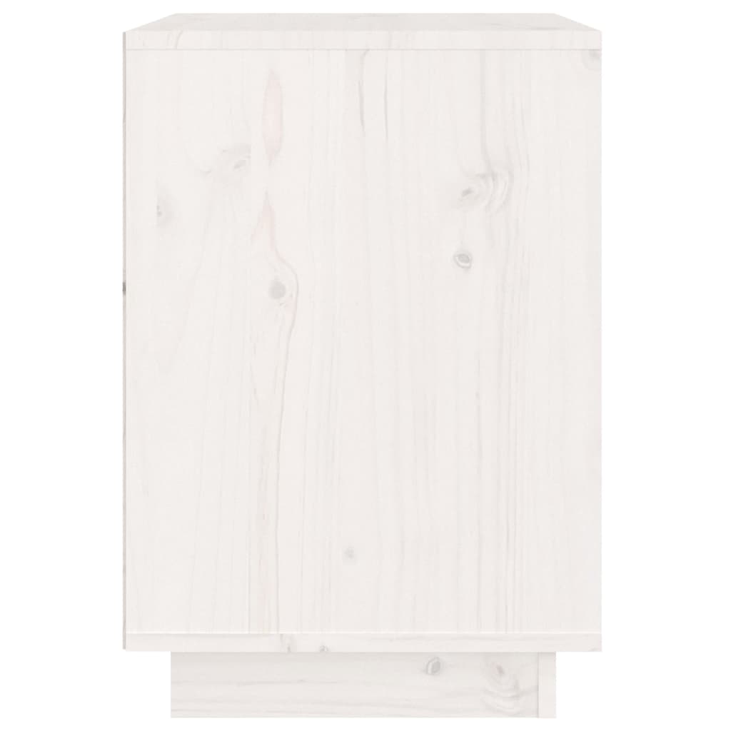 vidaXL Tables de chevet 2 pcs Blanc 40x35x50 cm Bois de pin solide