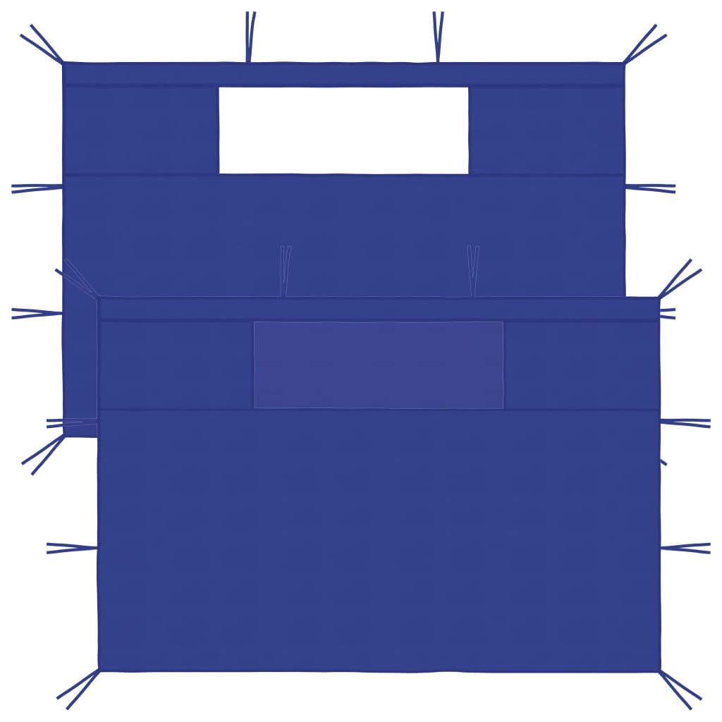 vidaXL Parois latérales de belvédère fenêtres 2 pcs 4x2,1m Bleu 70g/m²