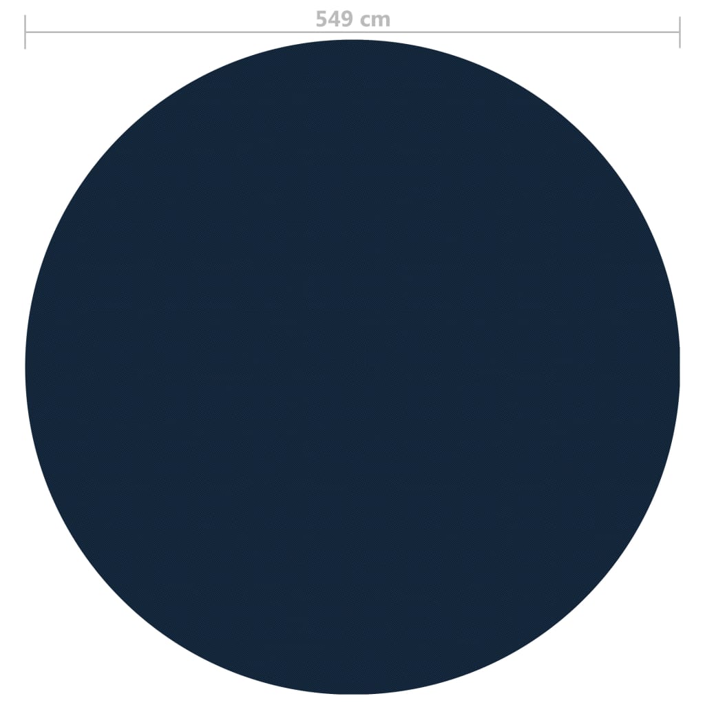 vidaXL Film solaire de piscine flottant PE 549 cm Noir et bleu