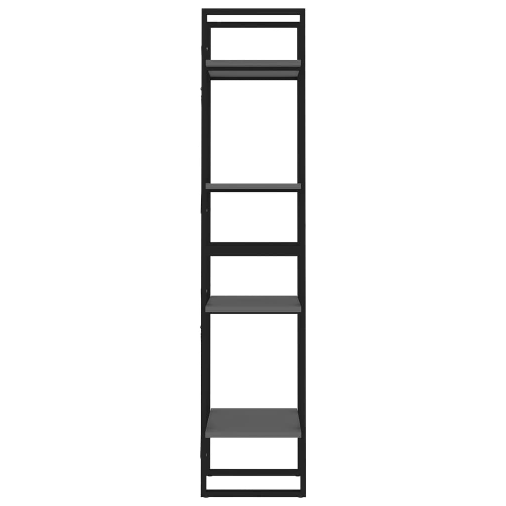vidaXL Bibliothèque à 4 niveaux gris 40x30x140 cm bois d'ingénierie