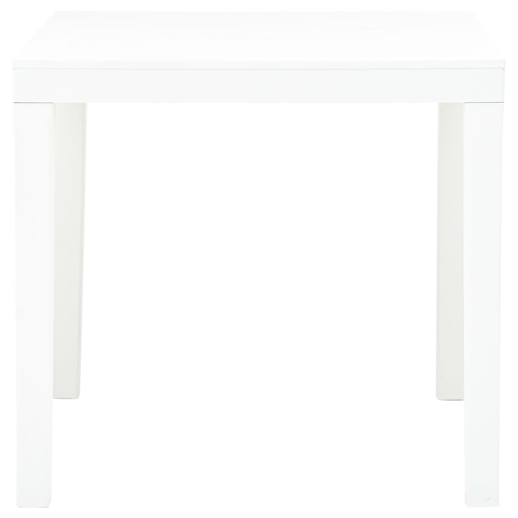 vidaXL Table de jardin Blanc 78x78x72 cm Plastique