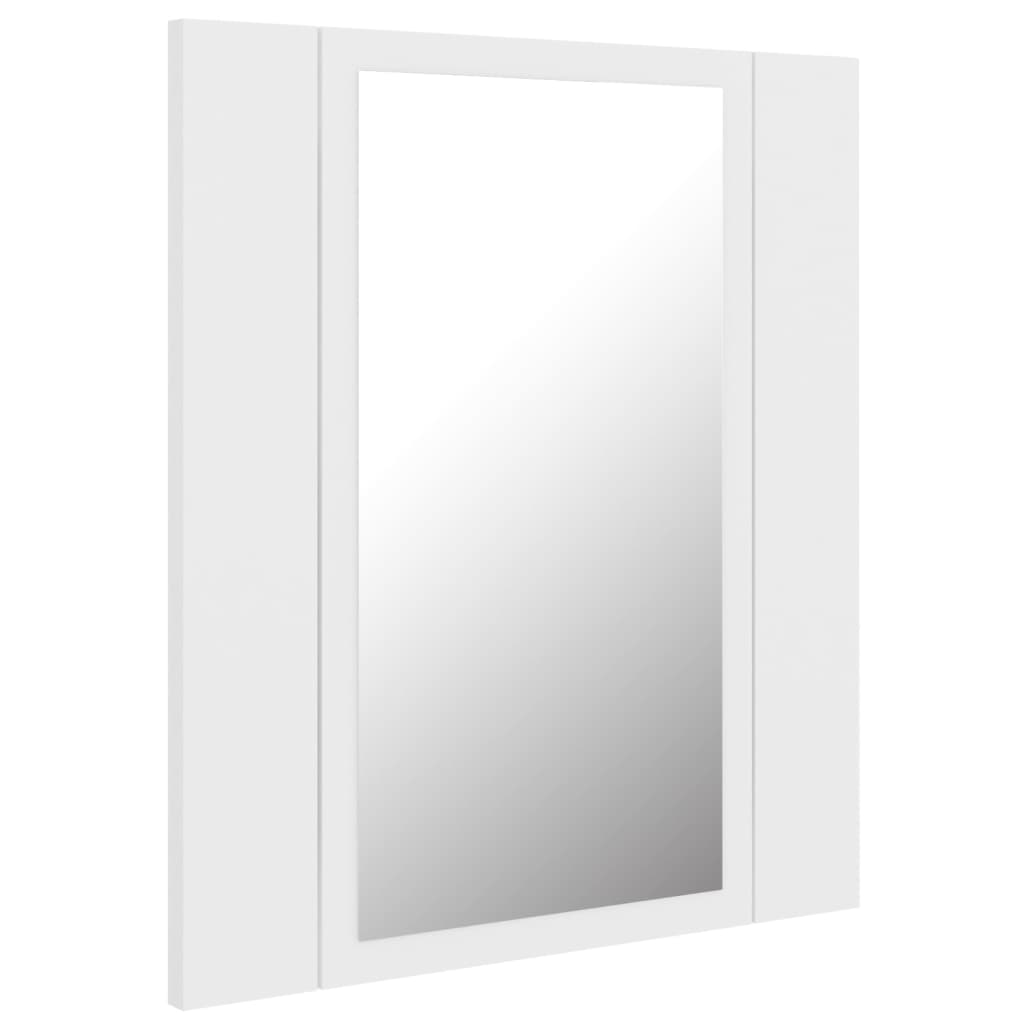 vidaXL Armoire de salle de bain à miroir à LED Blanc 40x12x45 cm