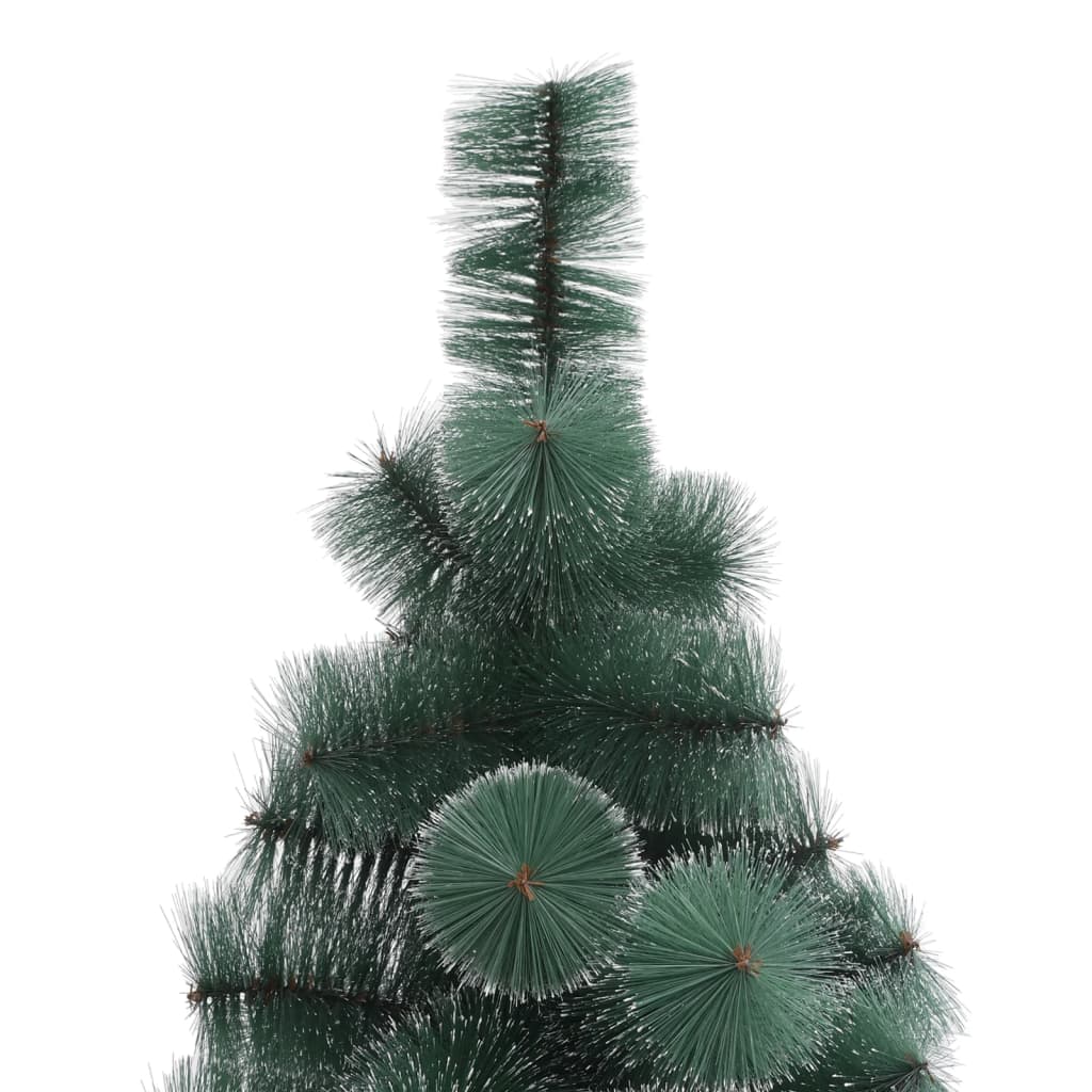 vidaXL Sapin de Noël artificiel pré-éclairé et support vert 240 cm PET