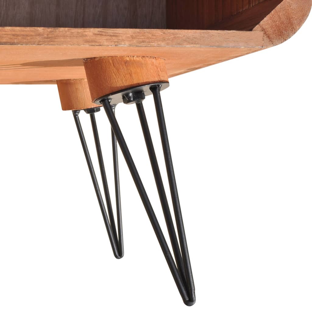 vidaXL Table basse 90x55,5x38,5 cm Bois solide de Paulownia Marron