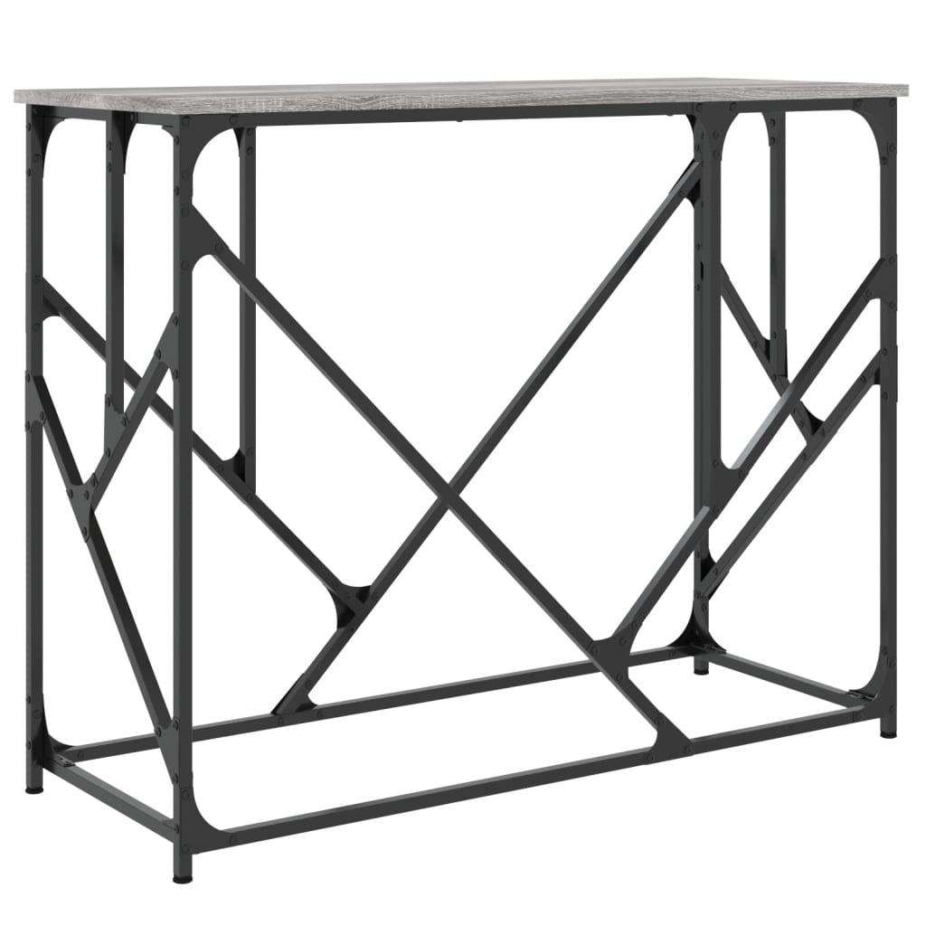 vidaXL Table console sonoma gris 100x40x80 cm bois d'ingénierie