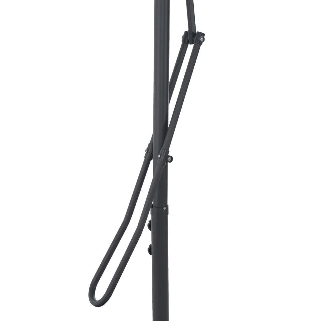 vidaXL Parasol d'extérieur avec mât en acier Noir 300x230 cm