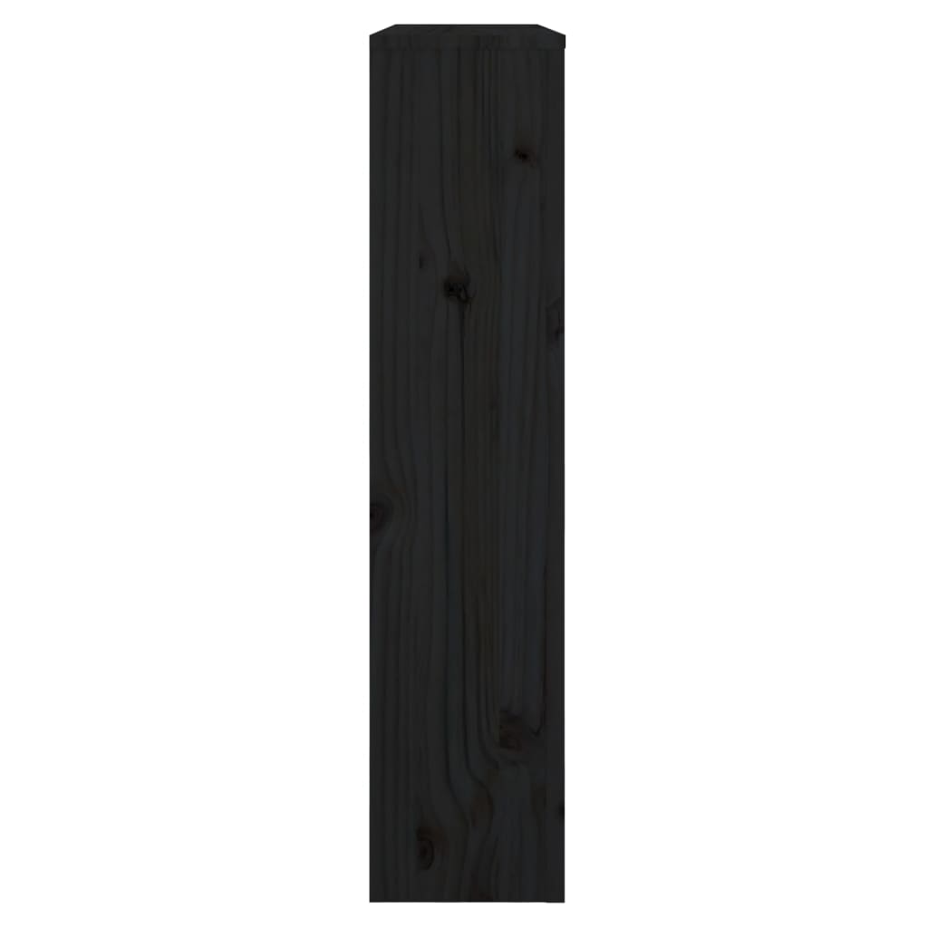vidaXL Cache-radiateur Noir 79,5x19x84 cm Bois massif de pin