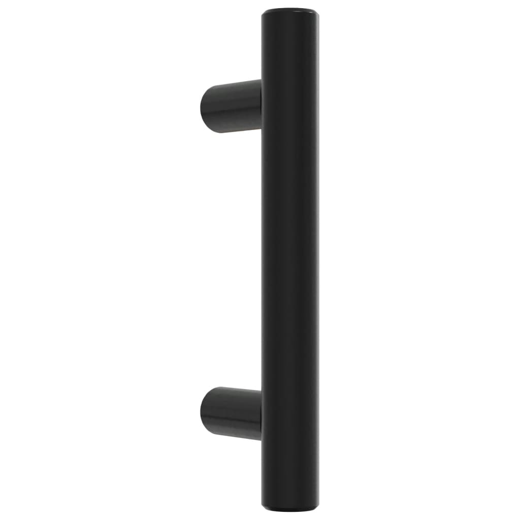vidaXL Poignées d'armoire 20 pcs noir 64 mm acier inoxydable